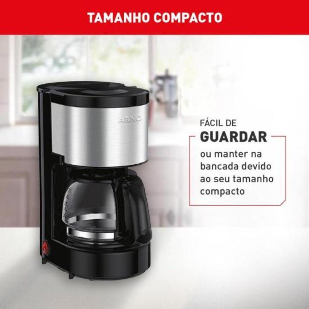 Cafeteira Elétrica Arno Perfectta Inox 600ml Jarra De Vidro 110V - 5