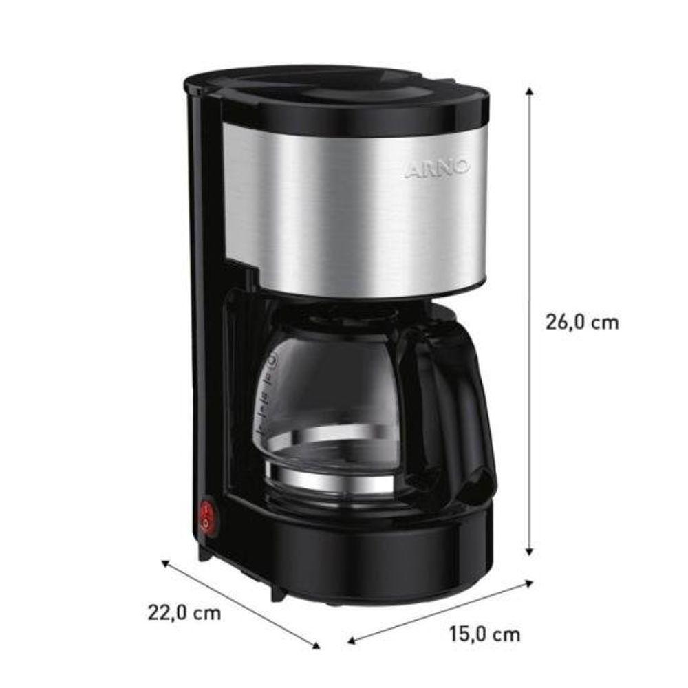 Cafeteira Elétrica Arno Perfectta Inox 600ml Jarra De Vidro 110V - 8