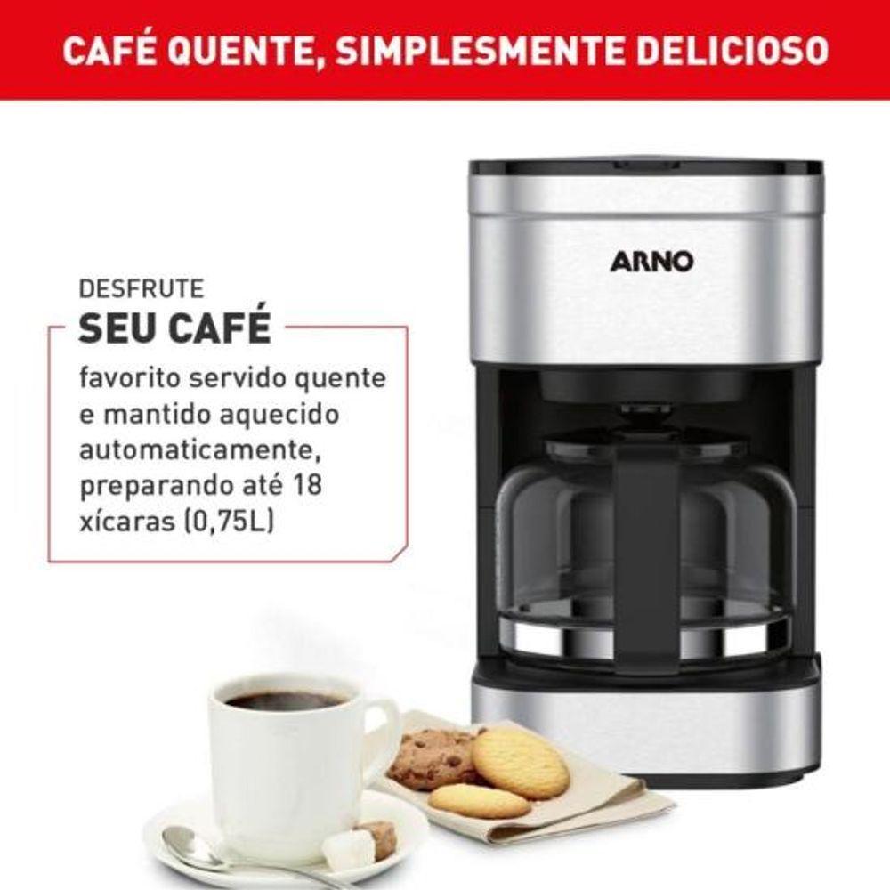 Cafeteira Elétrica Arno Preferita Inox 750ml Jarra De Vidro 110V - 4