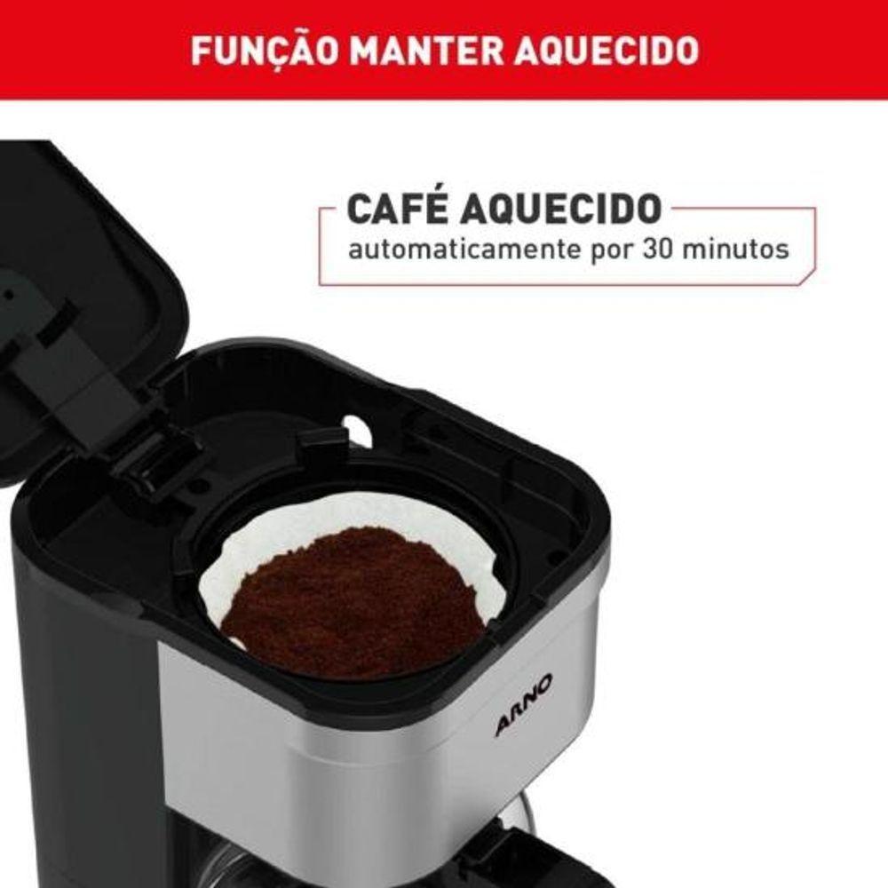 Cafeteira Elétrica Arno Preferita Inox 750ml Jarra De Vidro 110V - 7