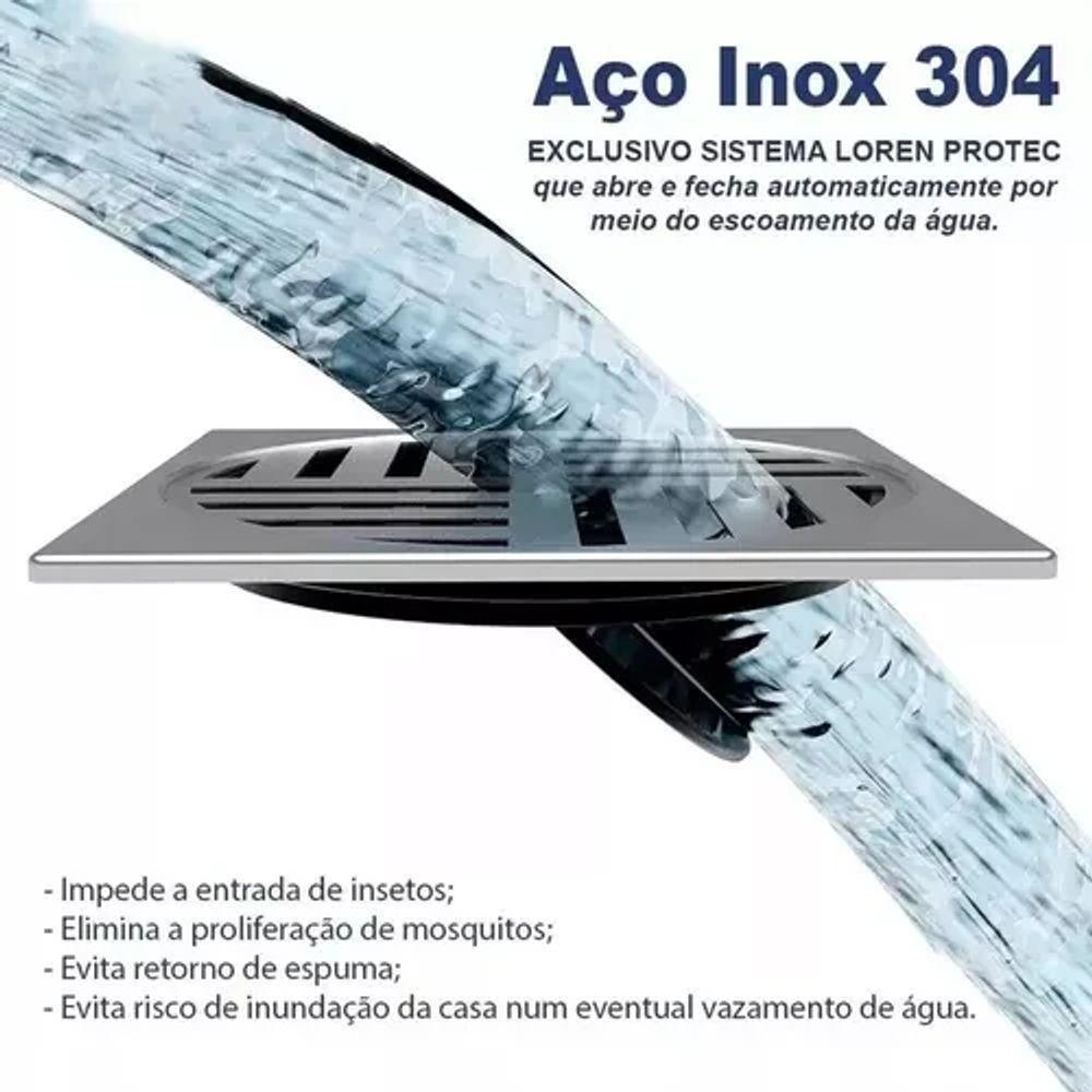 Grelha Quadrada 150mm Fecho Automatico Lorenzetti - 3