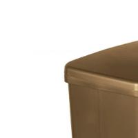 Lixeira Plástica Bronze Com Pedal E Capacidade De 9 Litros - 2
