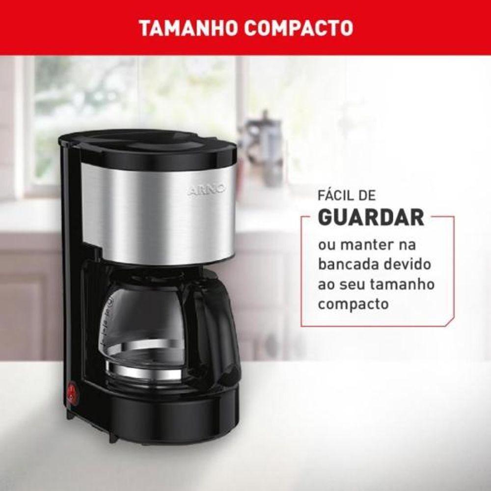 Cafeteira Elétrica Arno Perfectta Inox 600ml Jarra De Vidro 220V - 5