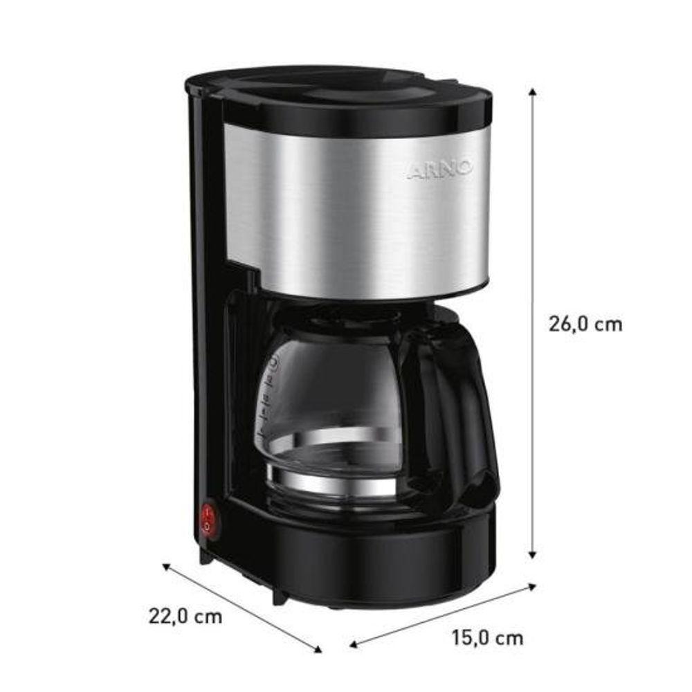 Cafeteira Elétrica Arno Perfectta Inox 600ml Jarra De Vidro 220V - 8