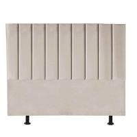 Cabeceira Estofada Carla 140cm Casal Para Cama Colchão Box Quarto Corino Bege - Aurora Line - 2