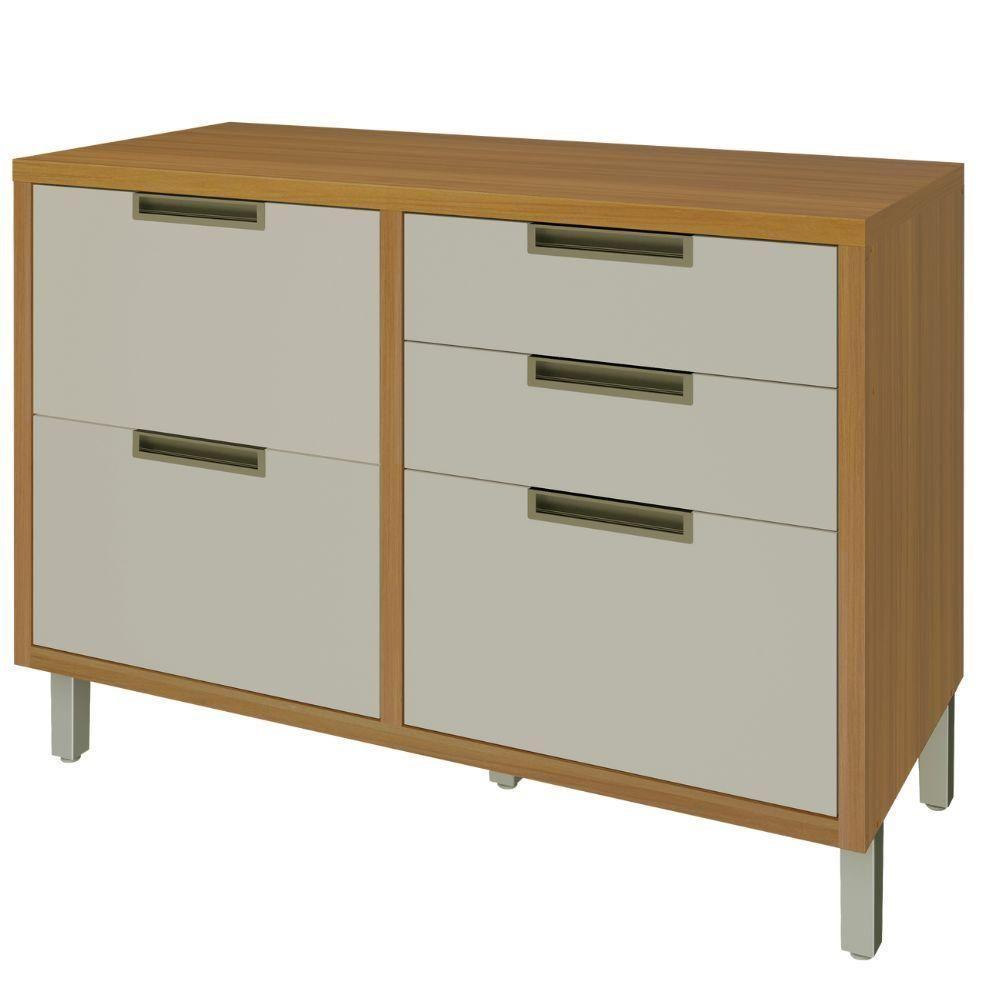 Balcão De Cozinha 1 Portas 4 Gavetas Freijó-off White Imperatriz Nesher - 3