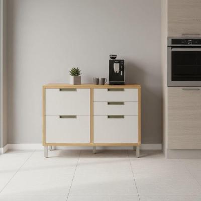 Balcão De Cozinha 1 Portas 4 Gavetas Freijó-off White Imperatriz Nesher