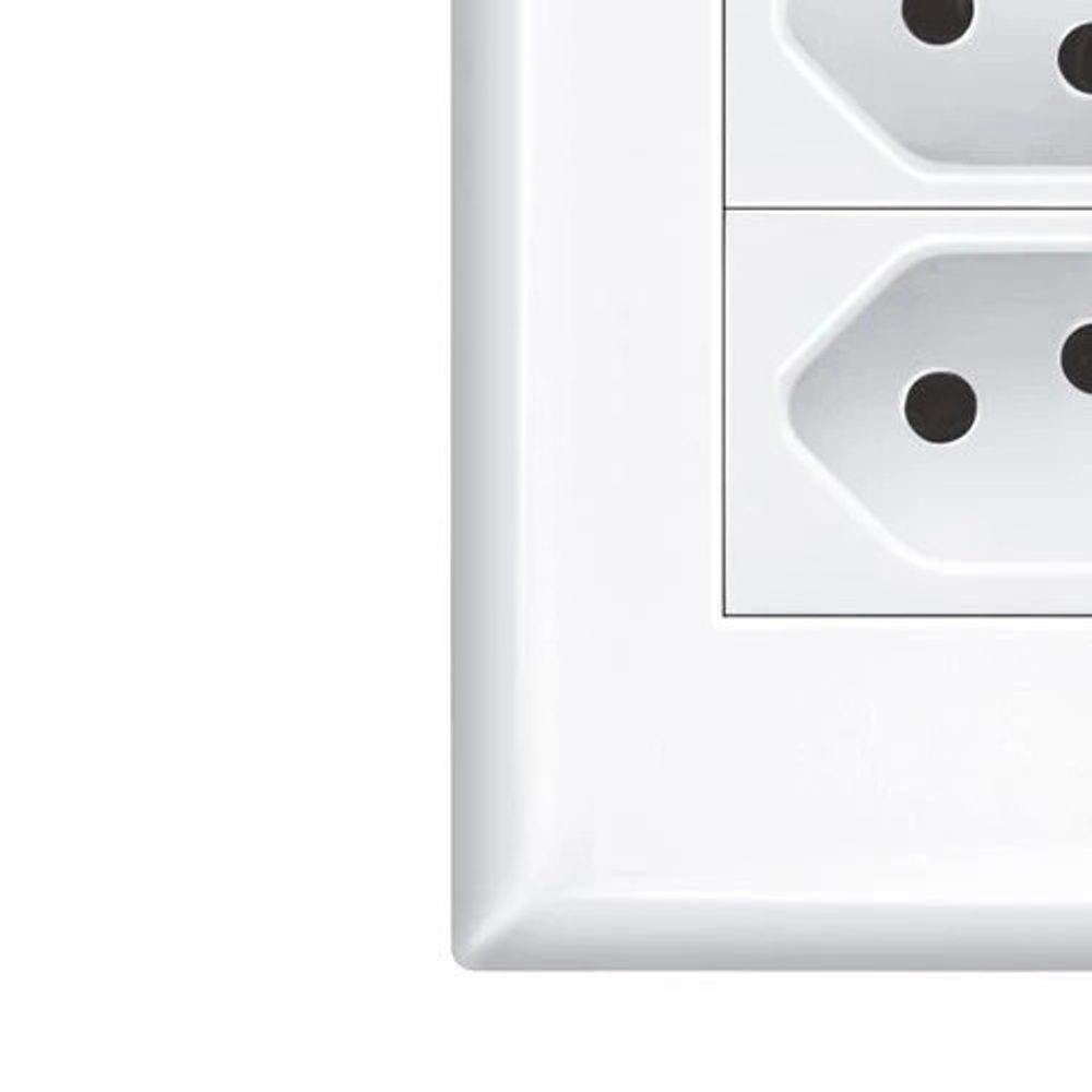 Interruptor Simples E 2 Tomadas 2p+t 20a- 250v - Evidence Fame - 4