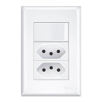 Interruptor Simples E 2 Tomadas 2p+t 20a- 250v - Evidence Fame - 1