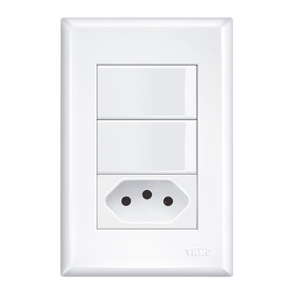 Interruptor Fame 2 Teclas C-tomada Distanciada - 2921 Evidence - 1