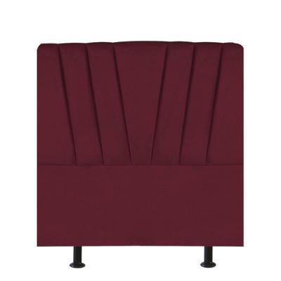Cabeceira Estofada Bélgica 90cm Solteiro Para Cama Colchão Box Quarto Suede Bordô - Aurora Line