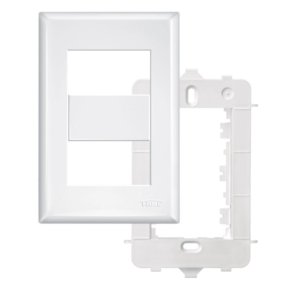 Placa 4x2 C-suporte - 2 Módulos Horizontais - Evidence 2886 - 1