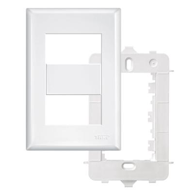 Placa 4x2 C-suporte - 2 Módulos Horizontais - Evidence 2886