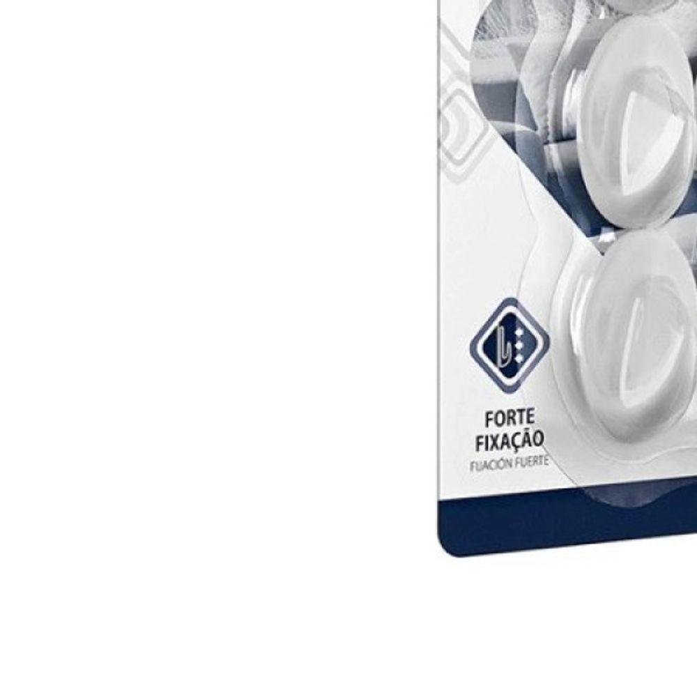 Gancho Adesivo 0.5kg Oval Plástico Branco Atlas - 4