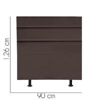 Cabeceira Estofada Argentina 90cm Solteiro Para Cama Colchão Box Quarto Suede Marrom - Aurora Line - 2