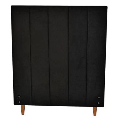 Cabeceira Vitória 100cm Para Colchão Solteiro Suede Preto - Aurora Line