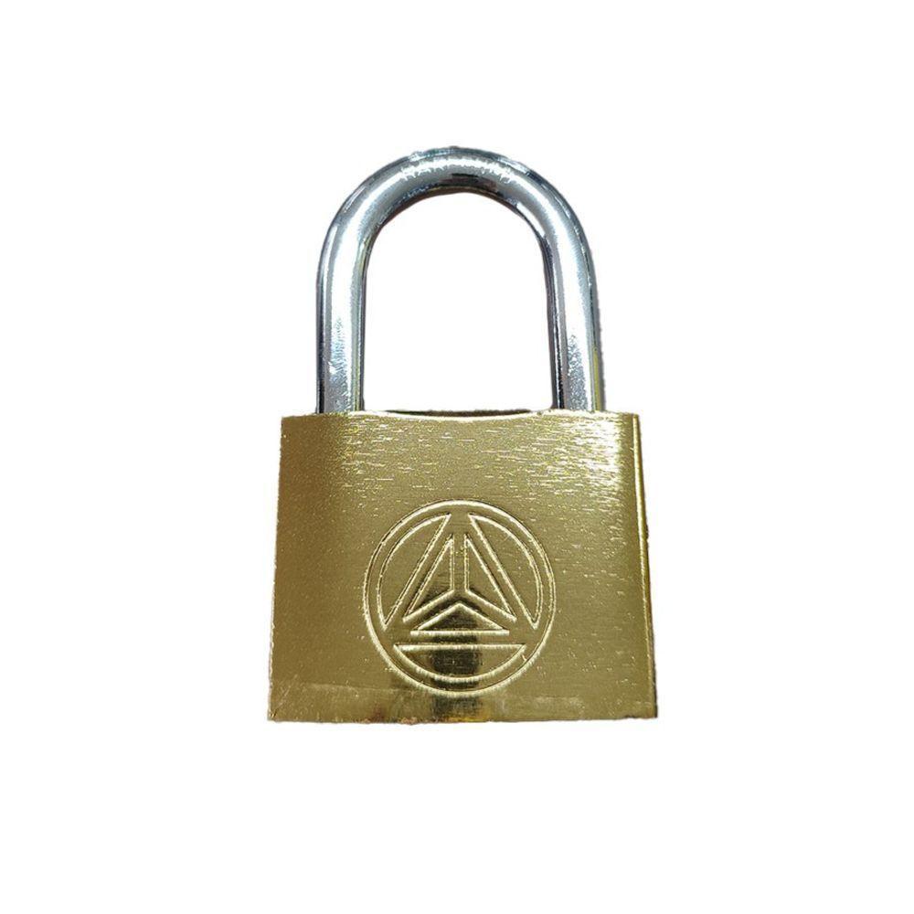 Cadeado 32mm Com 3 Chaves Tri-angle Dourado - 1