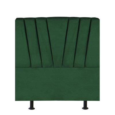 Cabeceira Estofada Bélgica 100cm Solteiro Para Cama Colchão Box Quarto Suede Verde - Aurora Line