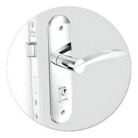 Fechadura Externa Reta Horus Cromado Soprano - 2