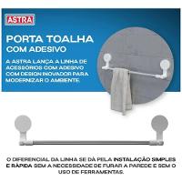 Porta Toalha Adesivas Astra Branco - 2