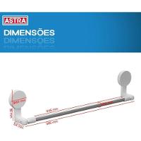 Porta Toalha Adesivas Astra Branco - 4