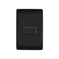 Interruptor Fame 1 Tecla Simples - 4046 Habitat Black - 1