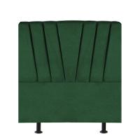 Cabeceira Estofada Bélgica 90cm Solteiro Para Cama Colchão Box Quarto Suede Verde - Aurora Line - 1
