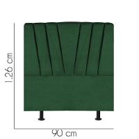 Cabeceira Estofada Bélgica 90cm Solteiro Para Cama Colchão Box Quarto Suede Verde - Aurora Line - 2
