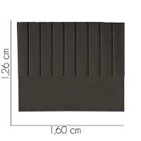 Cabeceira Carla Pé Plástico 160cm Queen Size Para Cama Colchão Box Quarto Linho Marrom - Aurora Line - 3