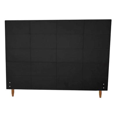 Cabeceira Larissa Para Colchão 1,93m Para Colchão King Size Suede Preto - Aurora Line