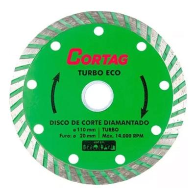 Disco De Corte Diamantado Turbo Eco 110x20mm 4.3-8'' Cortag