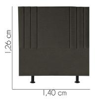 Cabeceira Estofada Grécia 140cm Casal Para Cama Colchão Box Quarto Linho Marrom - Aurora Line - 3