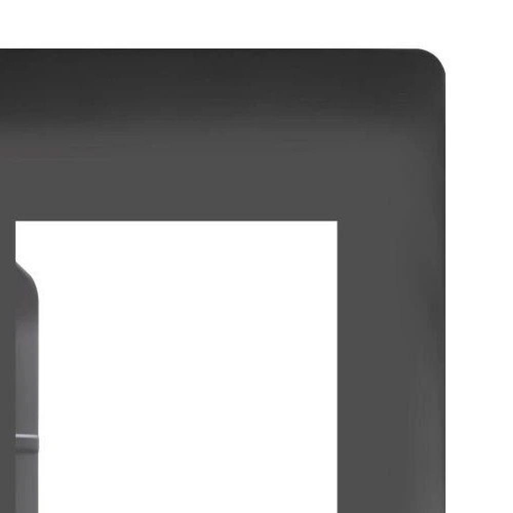 Placa 4x2 C-suporte - 3 Módulos Horizontais - Habitat Black 4075 - 3