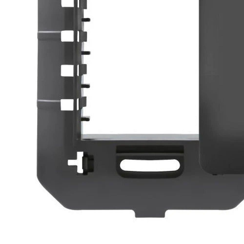 Placa 4x2 C-suporte - 3 Módulos Horizontais - Habitat Black 4075 - 4