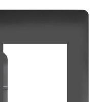 Placa 4x2 C-suporte - 3 Módulos Horizontais - Habitat Black 4075 - 3