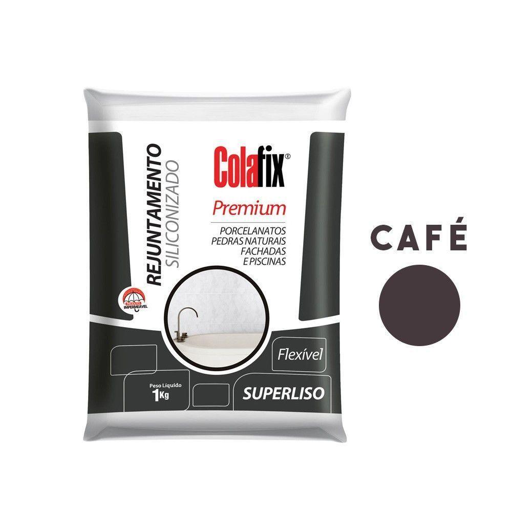 Rejunte Colafix Siliconizado 1kg - Café - 1