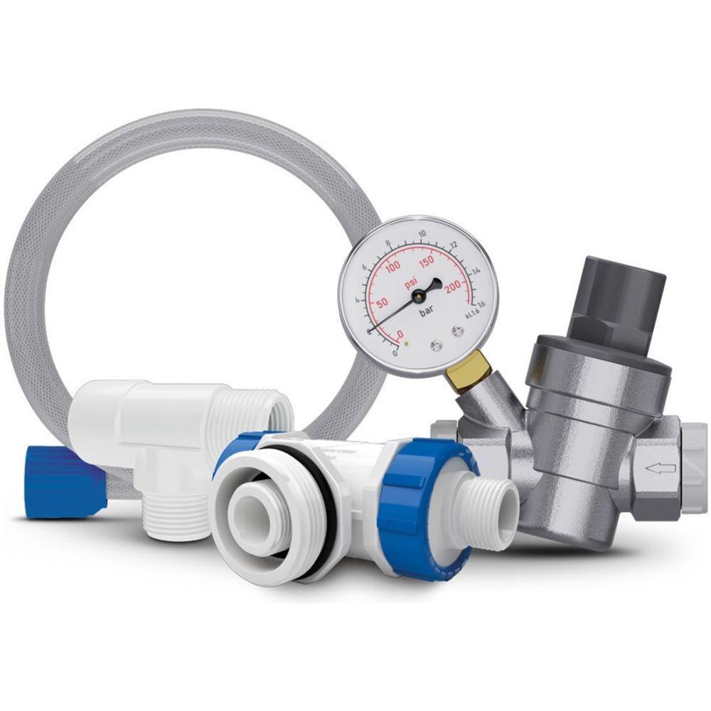 Kit Duchão Com Válvula Redutora De Pressão Com Manômetro Integrado - Blukit - 1