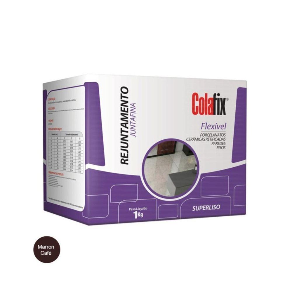 Rejunte Colafix Junta Fina 1kg - Marrom Café - 1