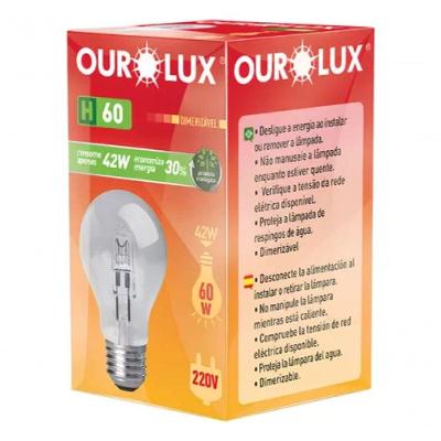 Lâmpadas Eco Halógena Clara H60 42w 220v 2800k