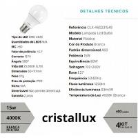 Lampada Cristallux Led Bulbo - 15w 6500k - 3