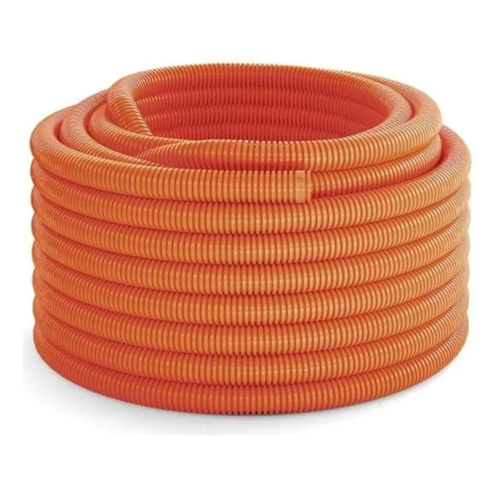 Eletroduto Corrugado 3-4 50 Metros Laranja - 1