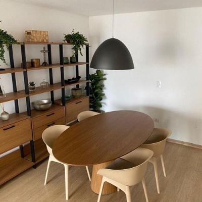 Mesa De Jantar Cone Oval 260x140 Cm Com Tampo E Base Freijó Design Sofisticado