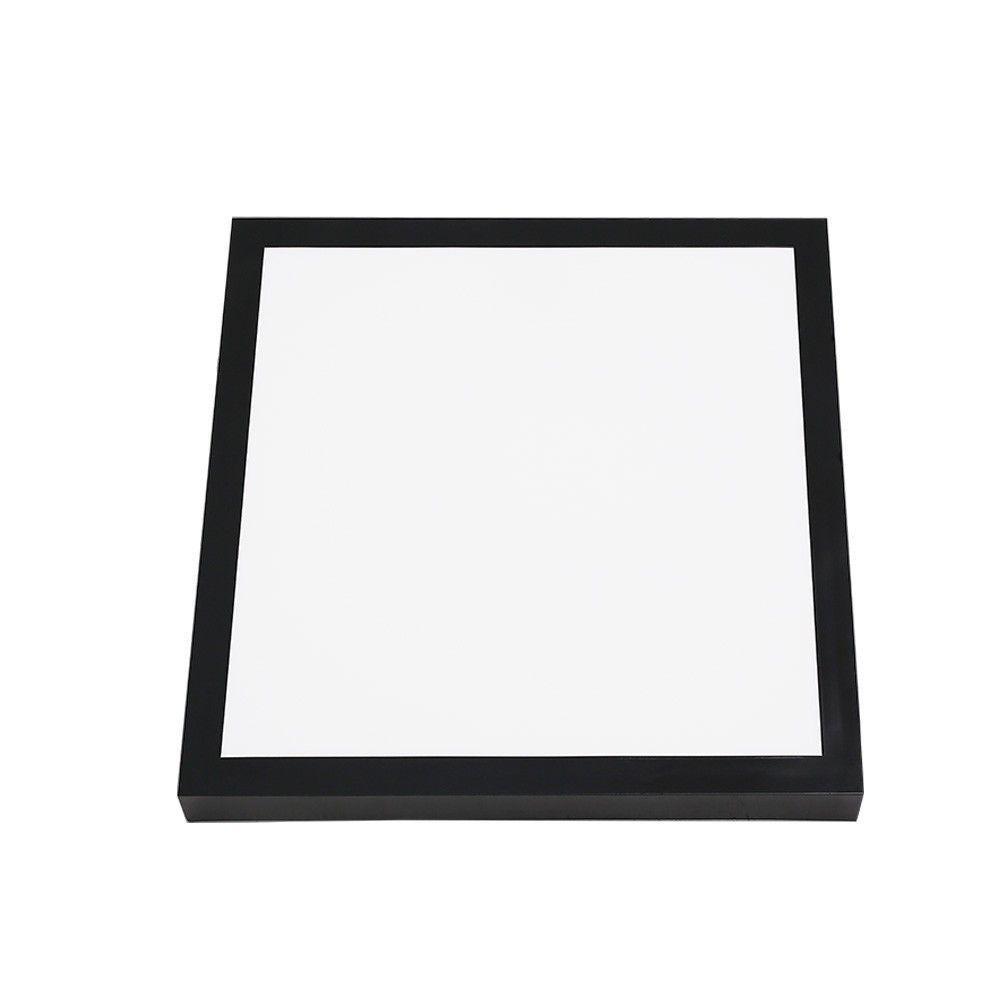 Painel Led Cristallux Sobrepor 300x300x40mm 6500k 24w Preto - 1
