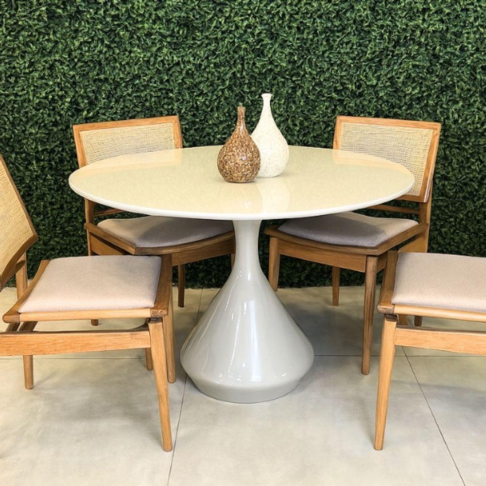 Mesa De Jantar Cone Lamp Redonda Laca - 120cm - 2