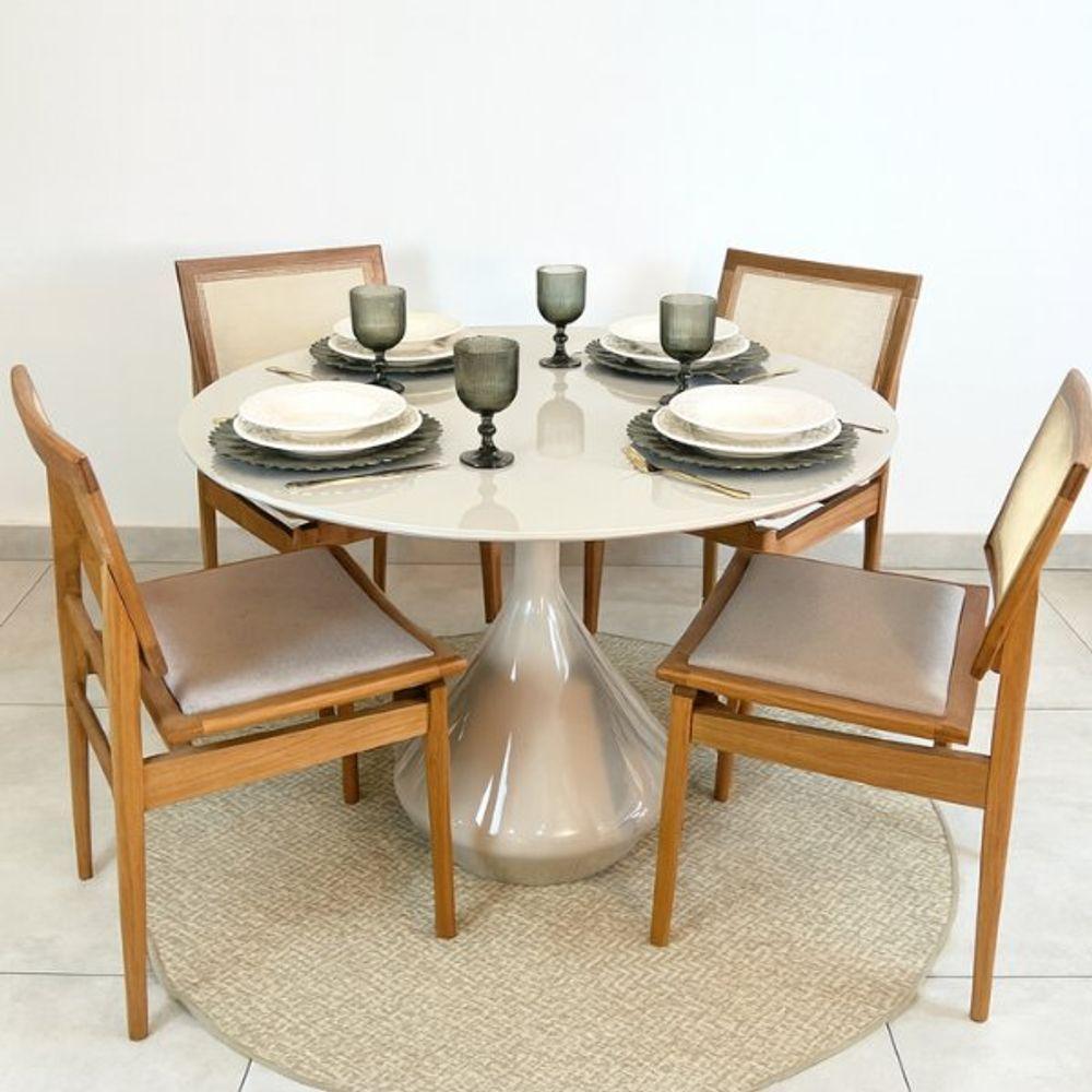 Mesa De Jantar Cone Lamp Redonda Laca - 120cm - 3