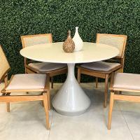 Mesa De Jantar Cone Lamp Redonda Laca - 120cm - 2