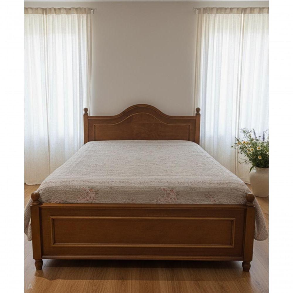 Cama De Casa Vitória King Size 1,95 X 2,05 - Madeira Maciça - Móveis De Gramado - Castanho - 1