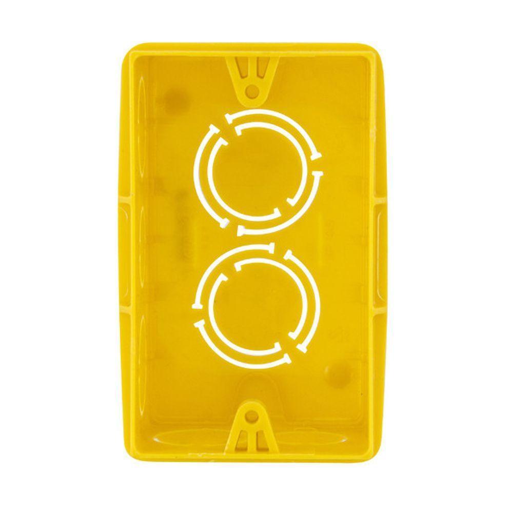 Caixa De Luz 4x2 Retangular Amarela - 3