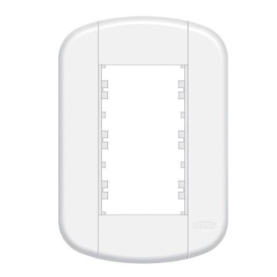 Placa 4x2 Com Suporte Para 3 Módulos - 3939 Blanc