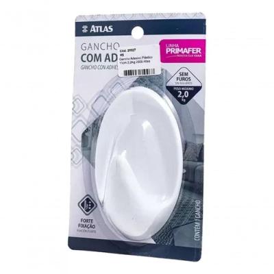 Gancho Adesivo Plástico 2,0kg 2505 Atlas